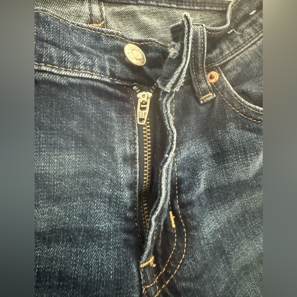 GAP Women's Dark Blue Straight Leg Jeans - Picture 3 of 7
